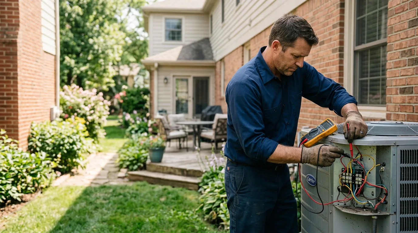 HVAC technician working near Columbus, MI